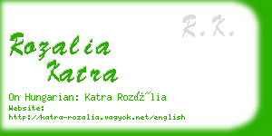 rozalia katra business card